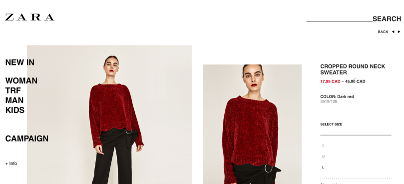 Zara Cropped Round Neck Sweater